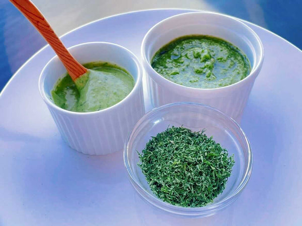 人参間引き菜の七変化~3種のソース編~